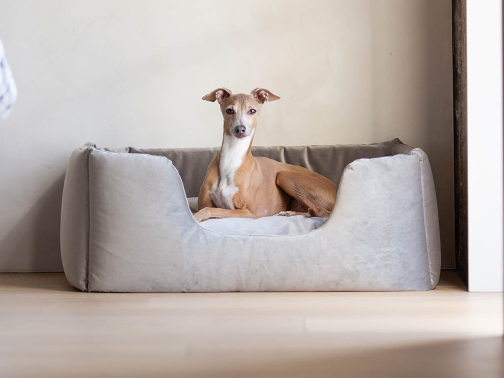 Luxury grey dog bed best sale