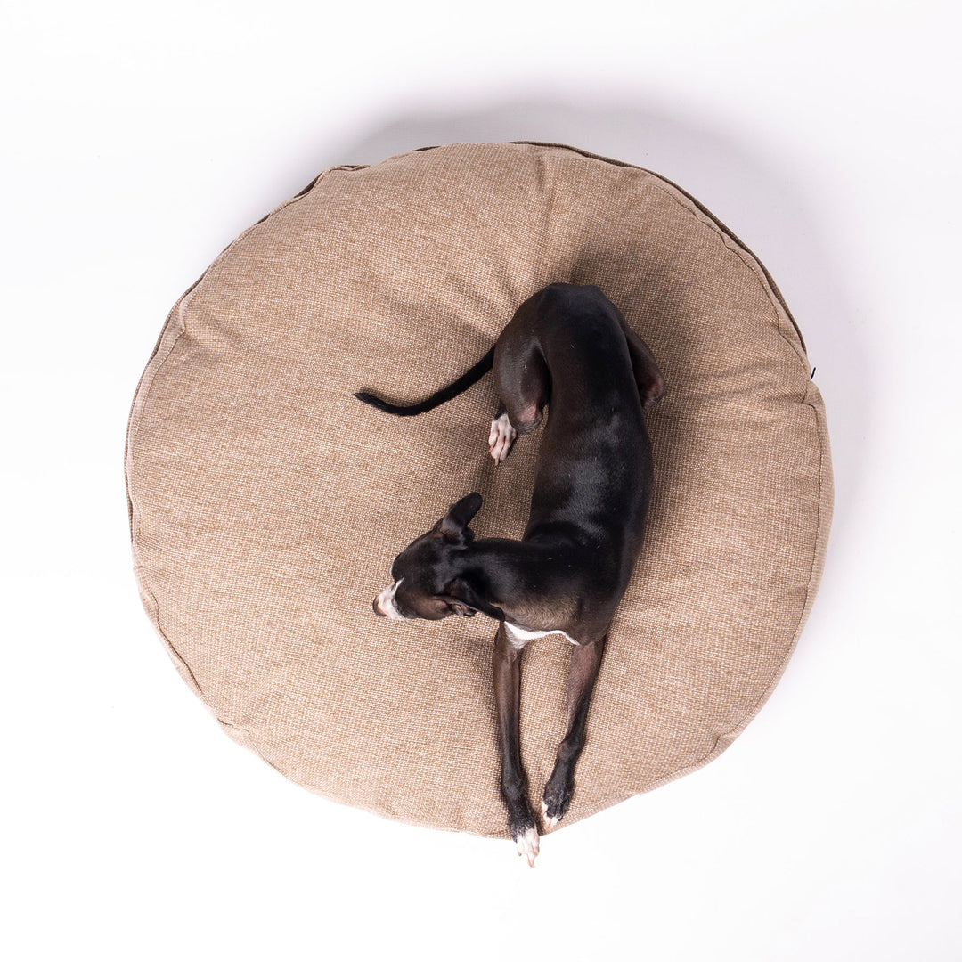 Luxury Round Dog Bed Mattress - a luxury dog bed that is perfect for awkward spaces and in corners of rooms. 