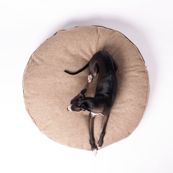 Luxury Round Dog Bed Mattress - a luxury dog bed that is perfect for awkward spaces and in corners of rooms. 