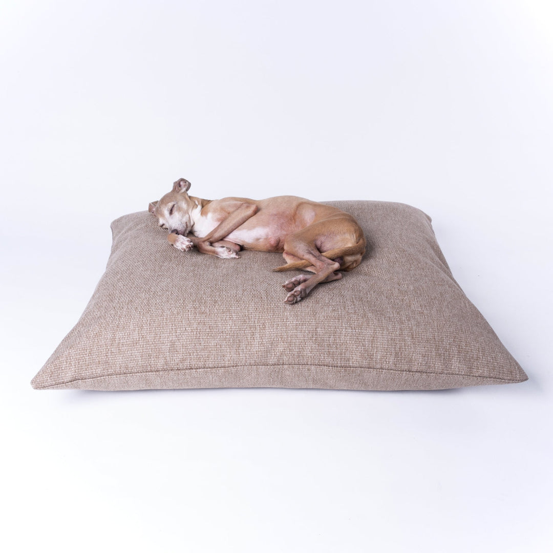 Luxury Dog Bed Mattress deep-filled to stay supportive over time. Shown in Weave II, a textured weave that is resistant to wear.