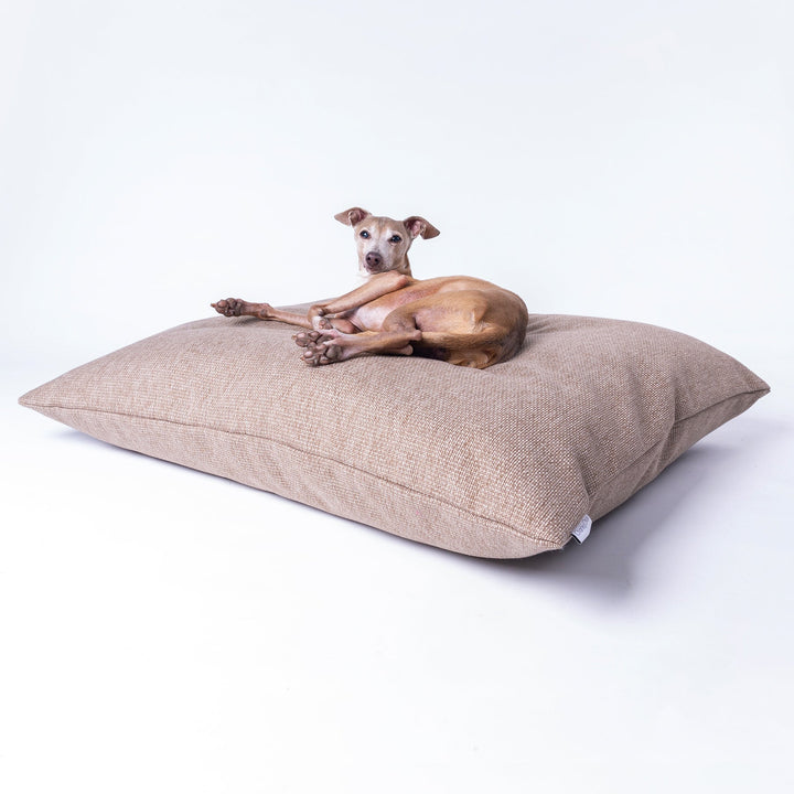 Luxury Dog Bed Mattress in upholstery fabric, Weave II - Oak, a beautiful neutral with warm beige tones