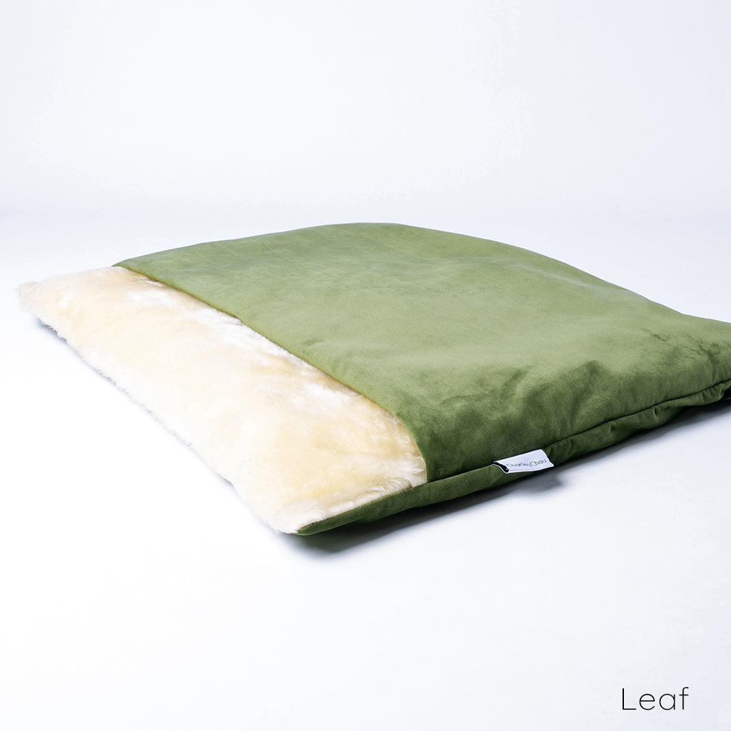 Charley Chau Sleeping Bag for Dogs - Burrow Bag in Velvet Velour