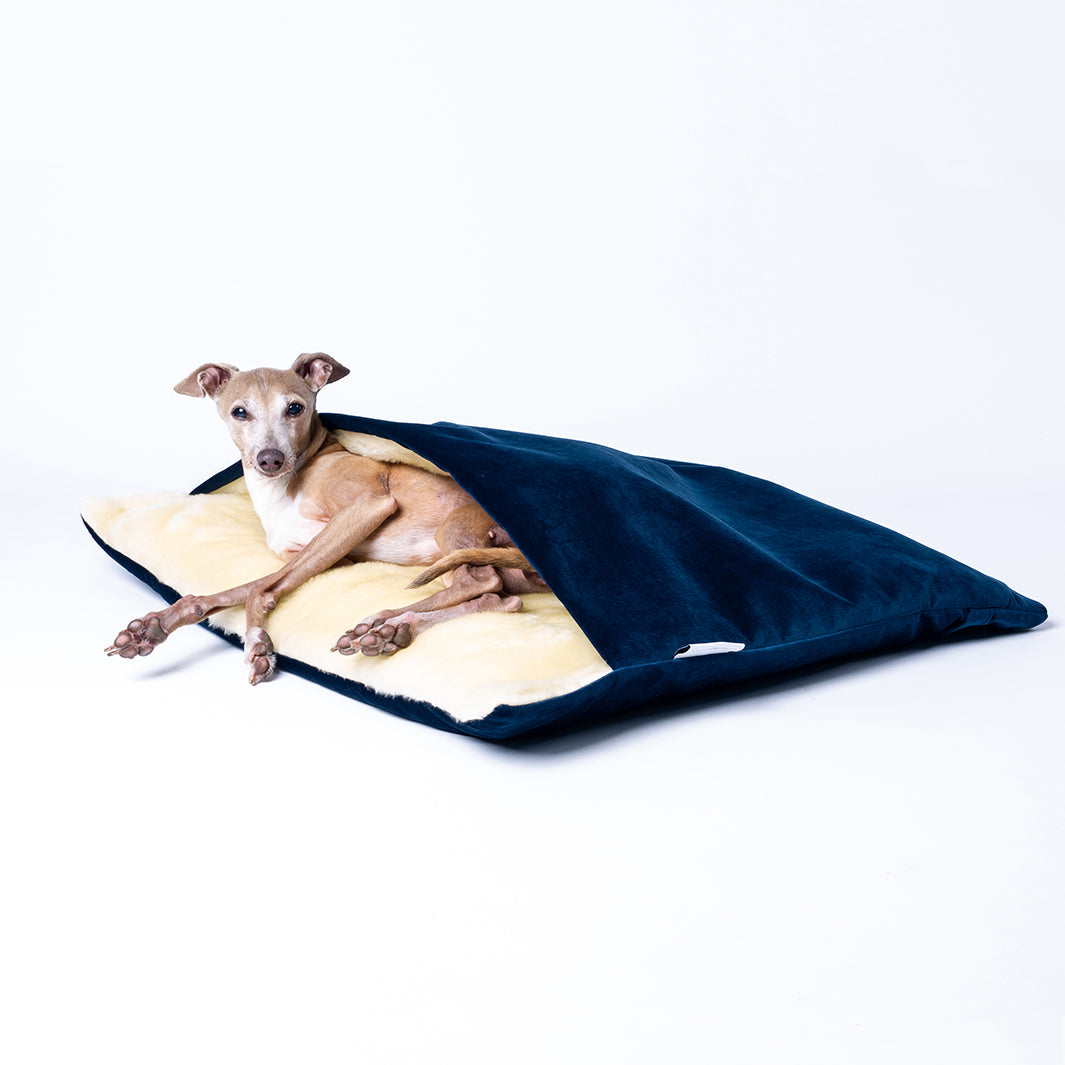 Charley Chau Sleeping Bag for Dogs - Burrow Bag in Velvet Velour