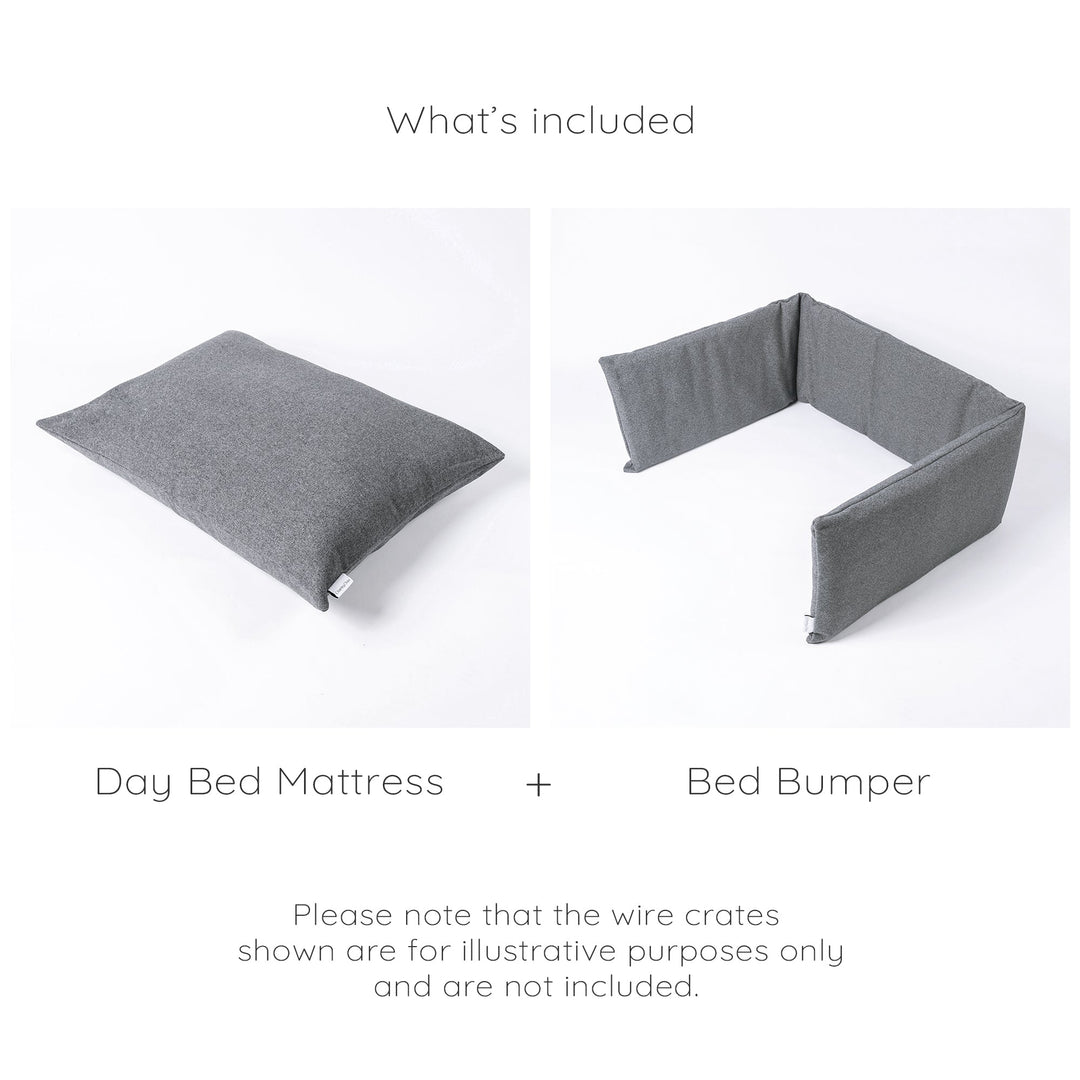 Mattress and Bed Bumper Set for a Dog Crate in Faroe
