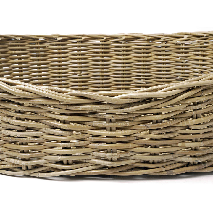 Oval Rattan Dog Baskets - Greywash