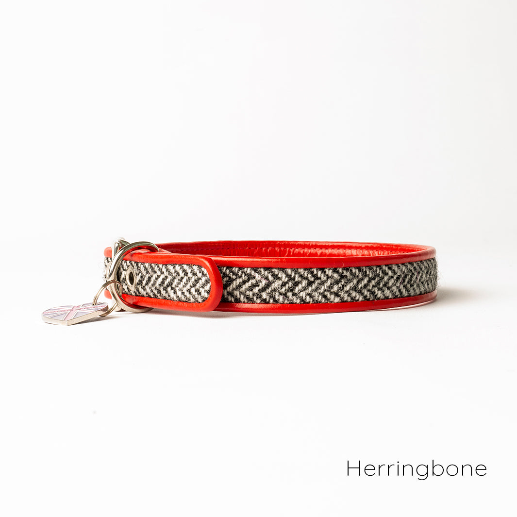 Holly&Lil Harris Tweed Classic Slim Dog Collar