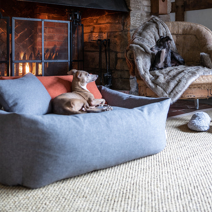 Luxury Bolster Dog Bed with Memory Foam Dog Bed Mattress by designers Charley Chau
