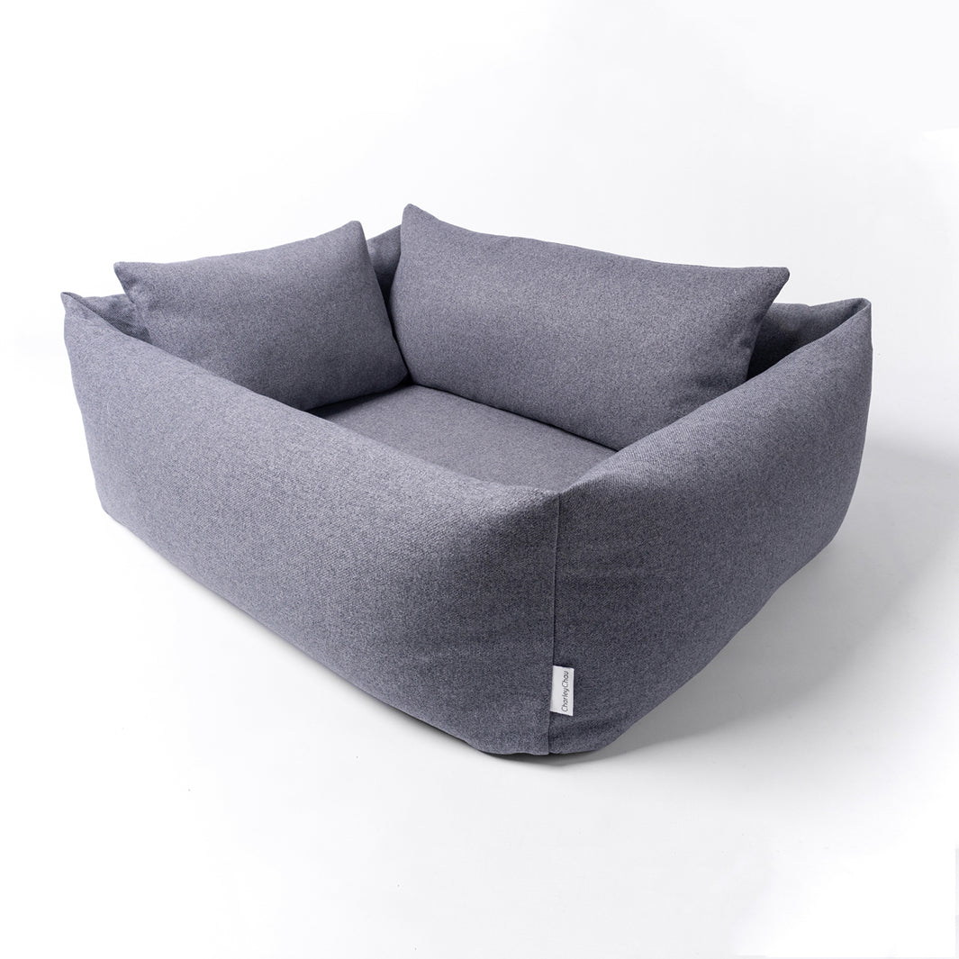 Luxury Bolster Dog Bed with Memory Foam Dog Bed Mattress by designers Charley Chau