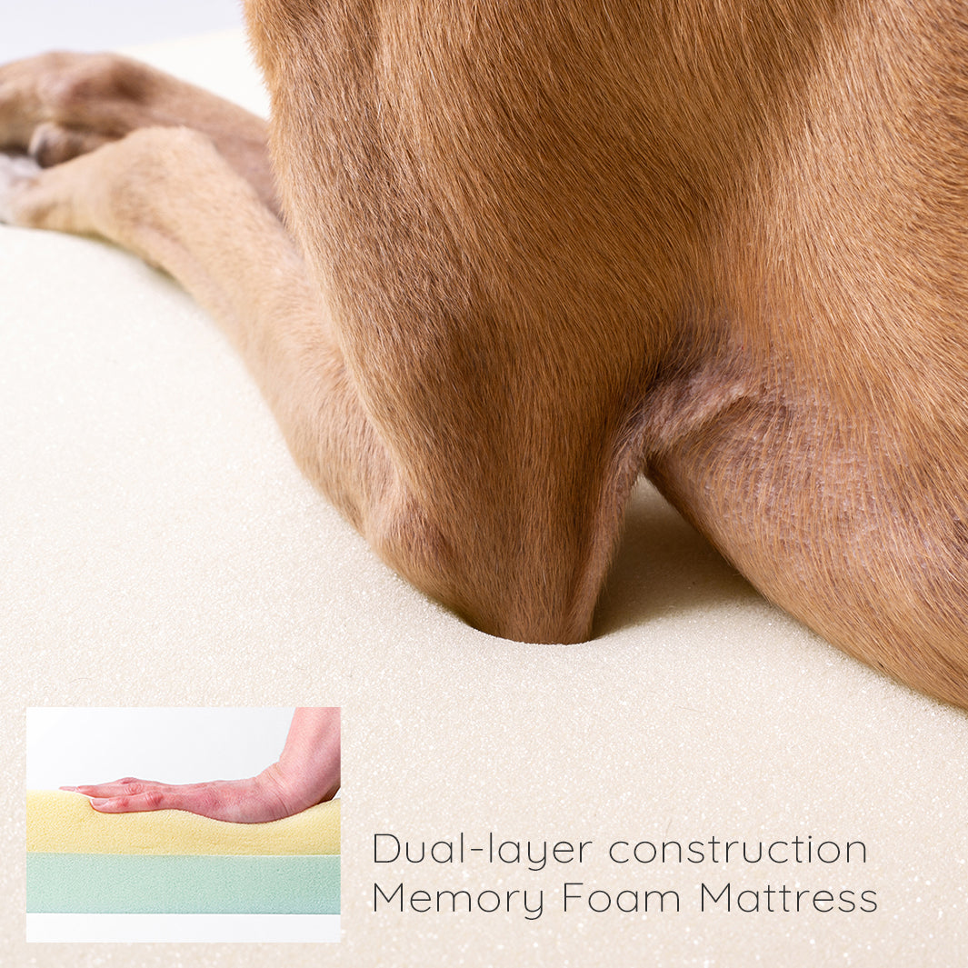 Luxury Memory Foam Dog Bed Mattress with Anti-Microbial Mattress Protector by Charley Chau 