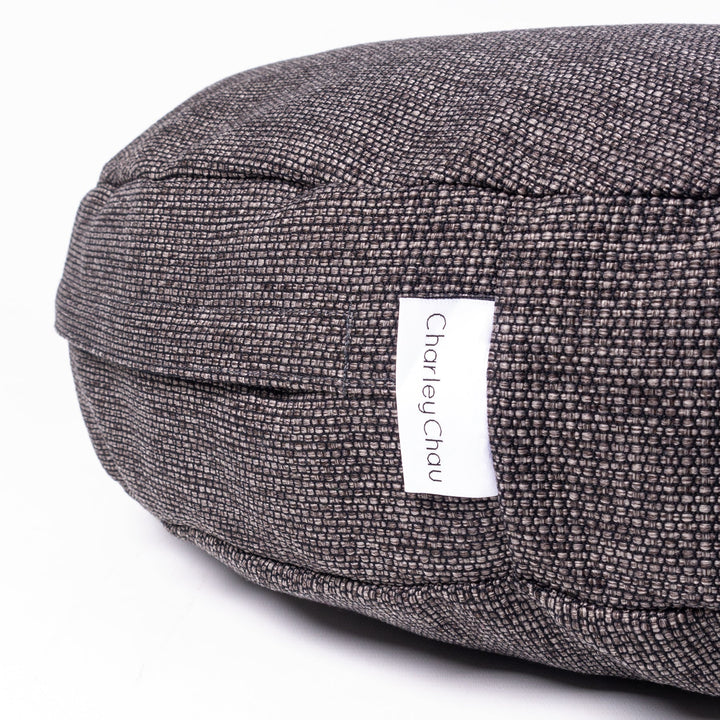 Luxury Round Dog Bed Mattress - detail of the Charley Chau brand label. 