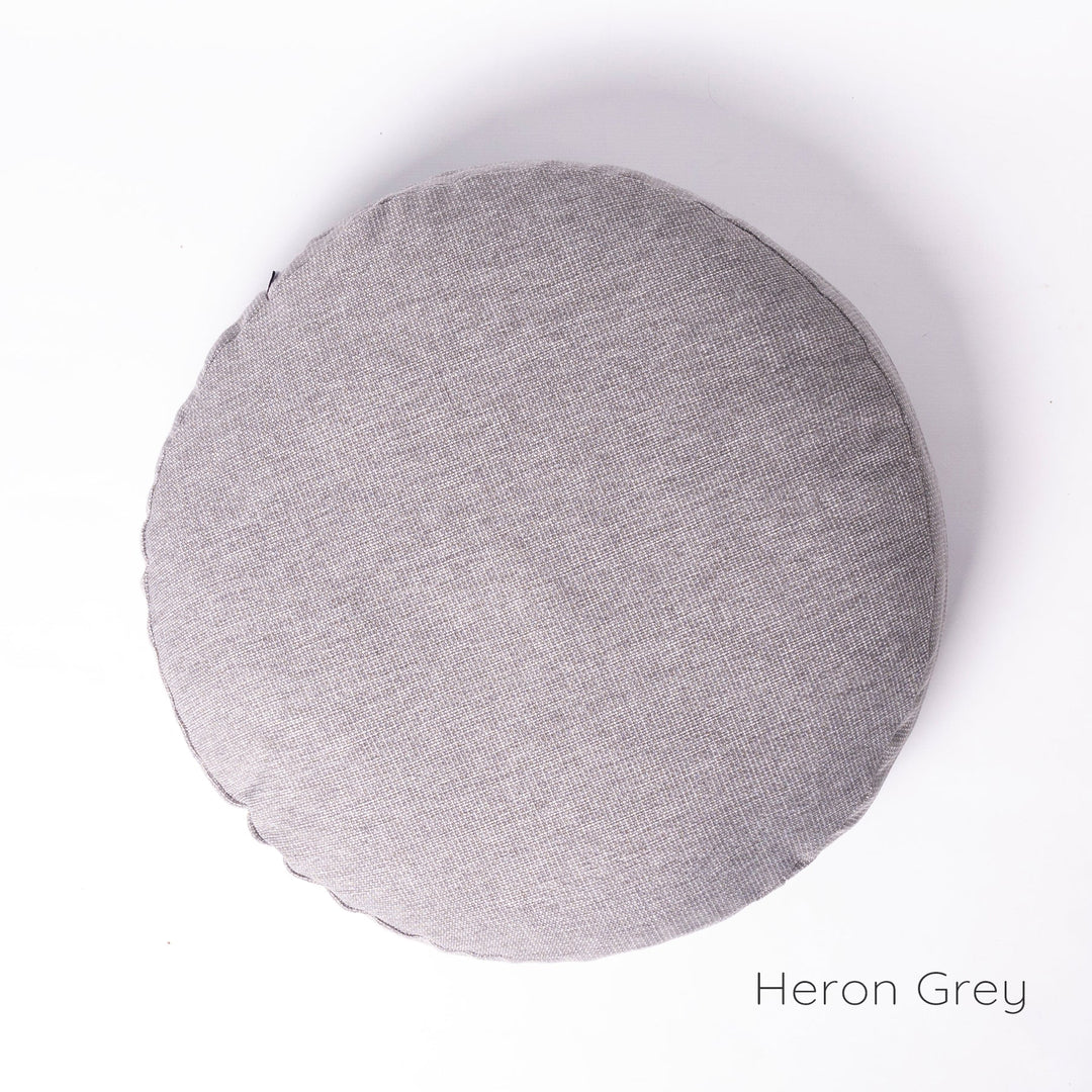 Luxury Round Dog Bed Mattress - shown here in Heron Grey.