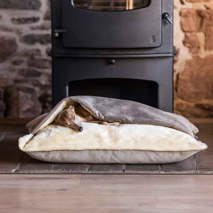 Charley Chau Luxury Snuggle Dog Bed in Velvet Velour