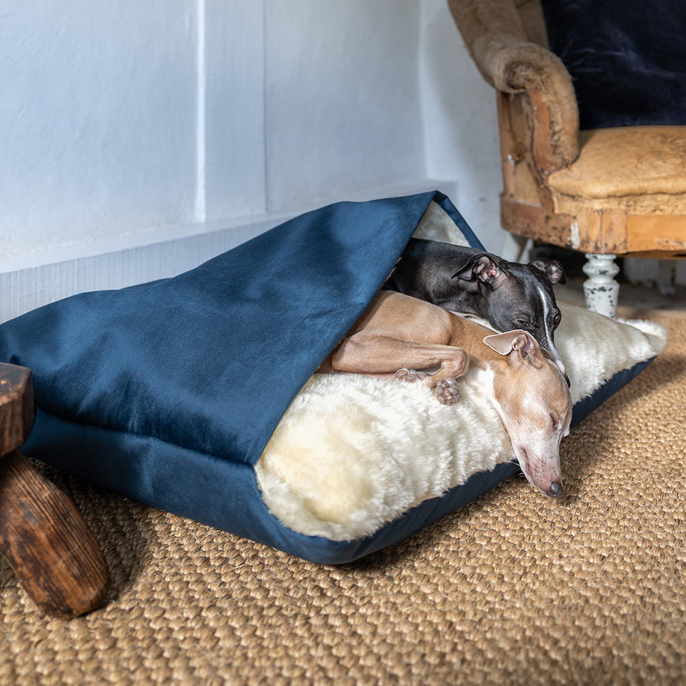 Charley Chau Luxury Snuggle Dog Bed in Velvet Velour