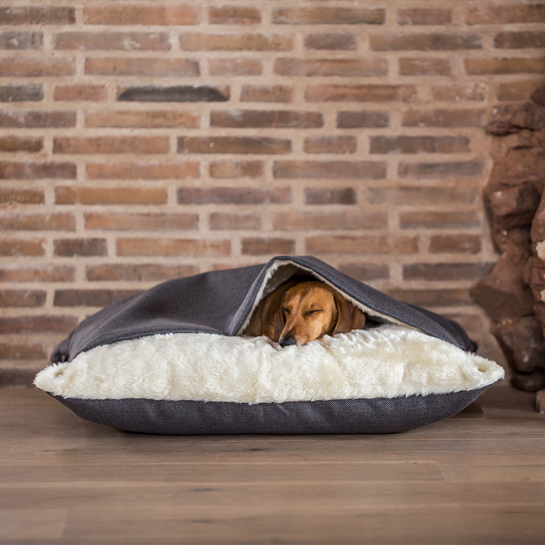 Charley Chau Dog Snuggle Beds in Weave upholstery Fabric
