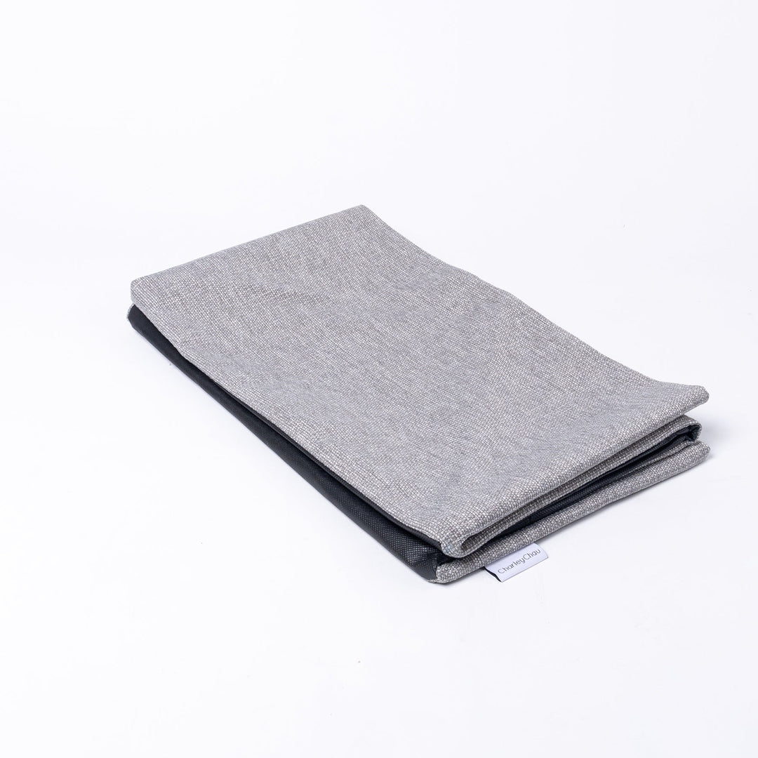 Spare Dog Bed Cover for bolster sides of the Charley Chau luxury Bliss Bolster Dog Bed - removable and machine washable. Shown in Heron Grey.