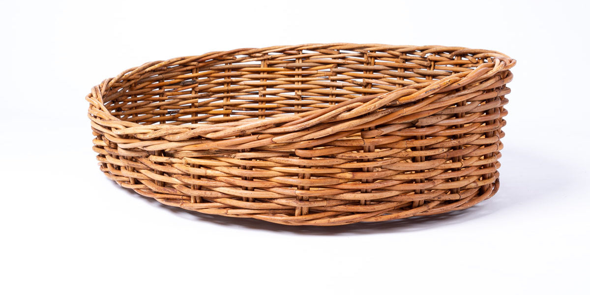 Oval Natural Wicker Basket - 23L x 18D x 5H